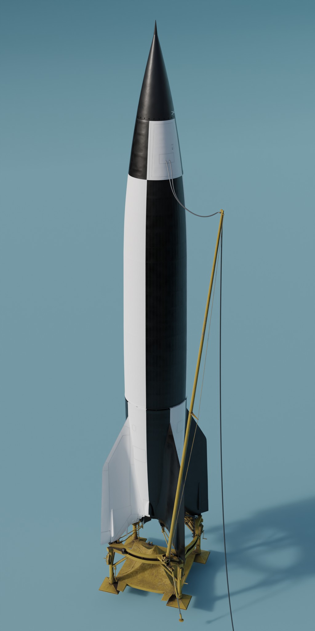 V2 Rocket (with interior), launch pad and transport trailer preview image 4